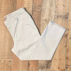 Chico's Ankle Pants Womens 2.5 (14) Jeans Light Grey Casual Everyday‎